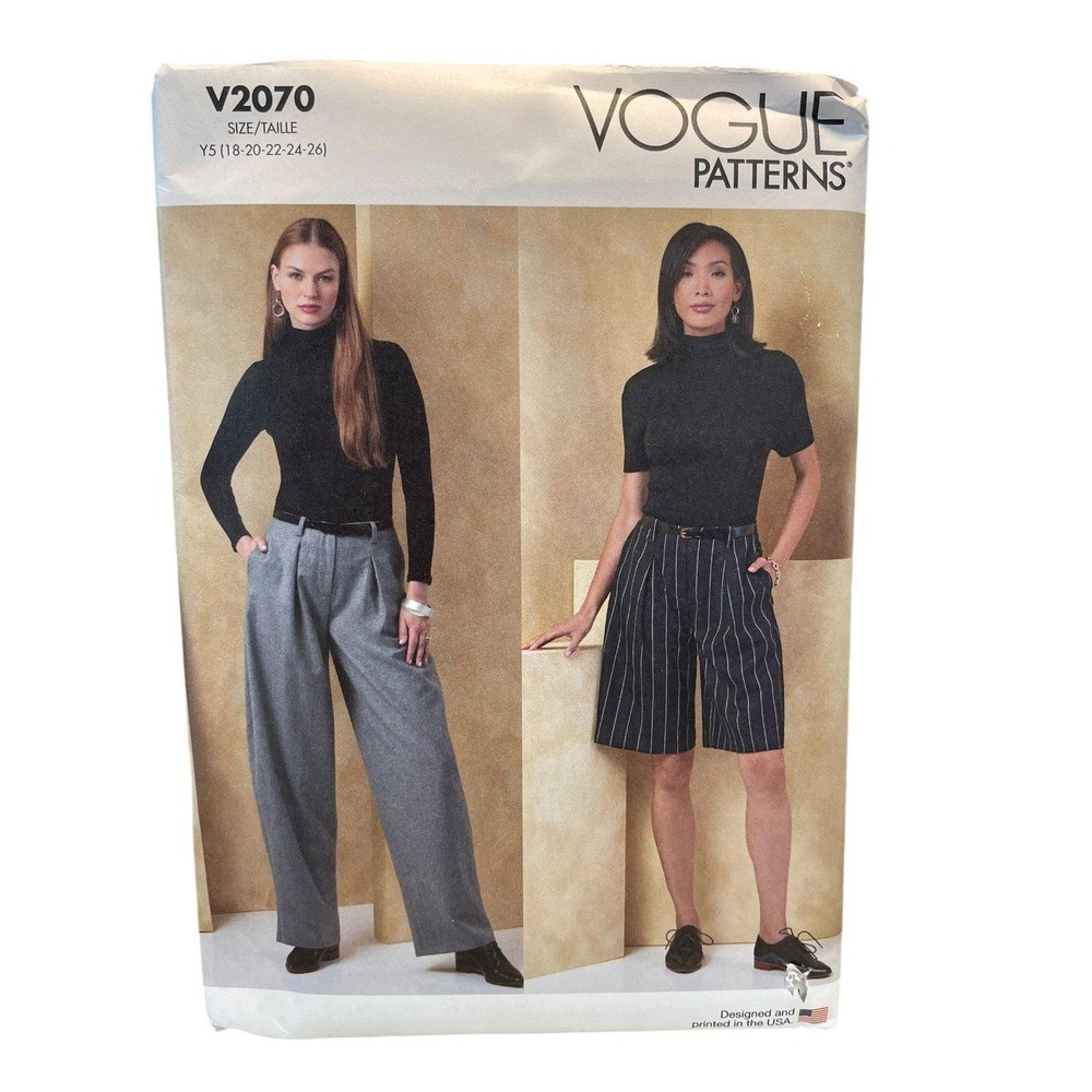 Vogue V2070 Misses' Shorts and Pants Sewing Pattern Sizes 18-26